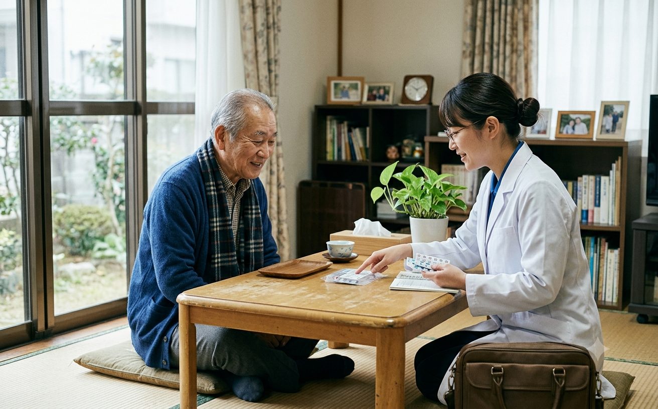 ご自宅を訪問する薬剤師